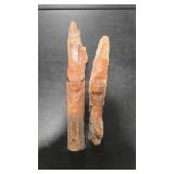 2 - NATIVE AMERICAN CARVED LOG SCULPTURES