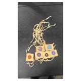 6 - SACAGAWEA BRONZE MEDALLIONS & BEADED BAGS