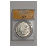 1921 MORGAN DOLLAR ANACS AU58