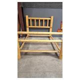 LOG QUEEN HEADBOARD FOOTBOARD RAILS