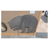 METAL CUT OUT YARD BEAR
