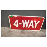 4-WAY METAL STOP SIGN