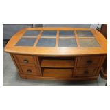 WOOD & SLATE COCKTAIL TABLE