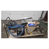 GOLD PANNING SLUICE WITH PUMP, HOSES, AND TRACKS