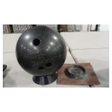BRUNSWIICK BOWLING BALL & 2  STANDS