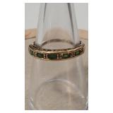 10K  EMERALD & DIAMOND RING