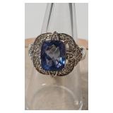 IOLITE COLOR & CZ 925 RING