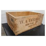 W.A. TAYLOR CHAMPAGNE WOOD CRATE