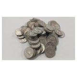 100 - WASHINGTON QUARTERS 90% $25FV