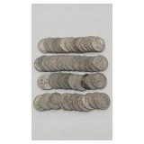 50 - WALKING LIBERTY HALVES 90%  $25FV