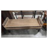 WICKER ACCENT BENCH - NO CUSHION