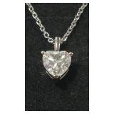 MOISSANITE HEART 925 NECKLACE