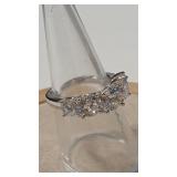 MOISSANITE MULTI STONE 925 RING GRA CERTIFICATION