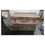 2 - METAL DECORATIVE STORAGE BOXES