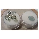 10.3 CTS GREEN AMETHYST & 3 CTS AQUAMARINE