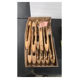 WOODEN ANTIQUE WOOL TEXTILE SHUTTLES ASSORTMENT
