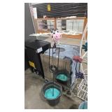 METAL FLYING COW ROCKING GARDEN SCULPTURE