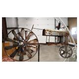 METAL TRACTOR GARDEN SCULPTURE