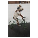 METAL GOAT ON A BIKE GARDEN SCULPTURE