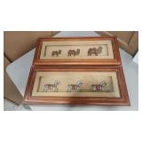 2 - CIRCUS ANIMAL SHADOW BOX WALL ART