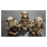 HEAR SEE SPEAK NO EVIL MONKEYS
