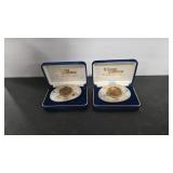 2 - MT BRONZE TOKEN MT SILVERSMITH BELT BUCKLES