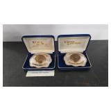 2 - MT BRONZE TOKEN MT SILVERSMITH BELT BUCKLES