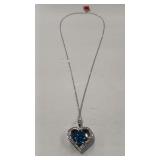 BLUE TOPAZ COLOR & CZ 925 NECKLACE