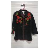 SIZE L WOMEN'S QUACKER FACTORY LEATHER JACKET