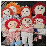 RAGGEDY ANN & ANDY  VTG DOLL ASSORTMENT