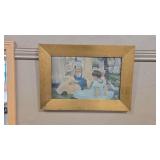 VINTAGE FRAMED CHILDREN PRINT