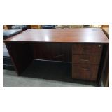 WOOD DESK WITH FILING CABINET