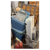 GROUP OF STORAGE TOTES & LIDS