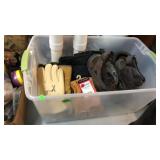 TOTE W/ BOOT DRYER, GLOVES, SANDALS & MISC