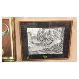 DINOSAUR PENCIL SKETCH BY PHIL JOHNSTON