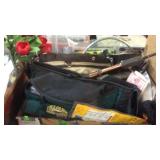 GROUP W/ FISHING TACKLE, FISHING POLE, FISHING NET