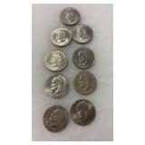 9 EISENHOWER DOLLARS