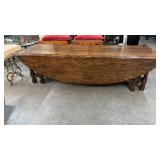 ANTIQUE DROP LEAF TABLE, 64'X19'X19'
