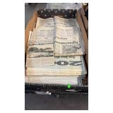 BX OF VINTAGE NEWSPAPERS