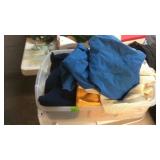 TRAY W/ COVERALLS & MISC