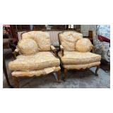 2 MATCHING FRENCH ANTIQUE LIVING ROOM ARM