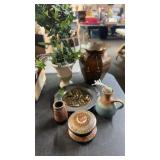 PEWTER WALL PLAQUE FROM SPAIN, METAL FLOWER