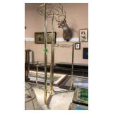 MID CENTURY MODERN BRASS TIERED PLANT STAND