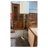 HEAVY BRASS FLOOR LAMP, 67' TALL