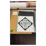 VINTAGE HAND MADE CUT STENCIL WORK SIGNED SMK