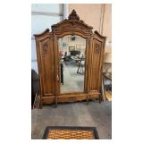 BEAUTIFUL BELGIUM MADE ARMOIRE, 3 SECTION W/ LARGE