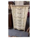 FRENCH STYLE HAND PAINTED 7 DRAWER LINGERIE