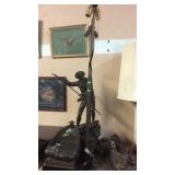 2 SEA MAN LAMPS , 1 IS BROKEN