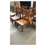 SET OF 4 MATCHING WOOD CHAIR