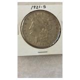 1921-S MORGAN SILVER DOLLAR
